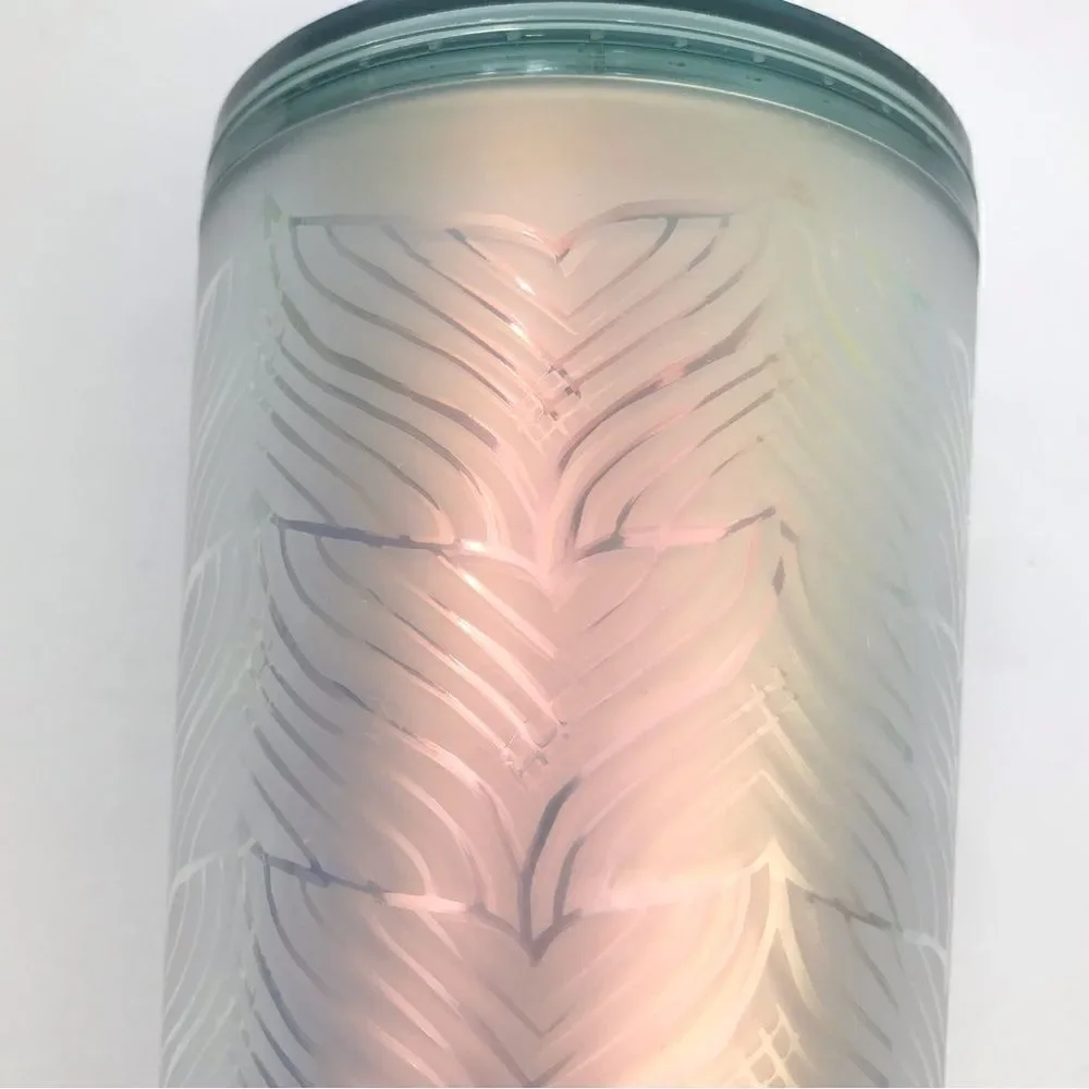 Starbucks 50th Anniversary 2021 Iridescent Frosted Mermaid Tail 24 oz Co…